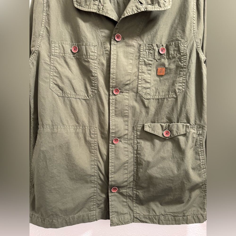 ROARK Field Jacket Cotton Twill Unlined Lightweight Pockets Green Men's Medium - Picture 5 of 9